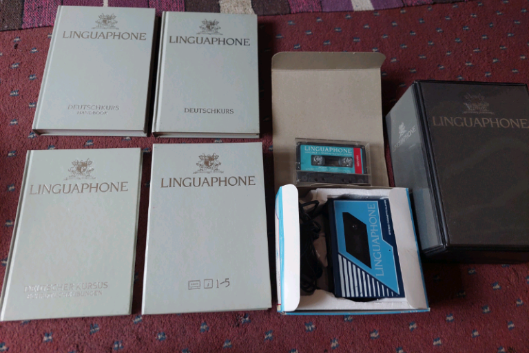 Linguaphone new german language learning casette player and books