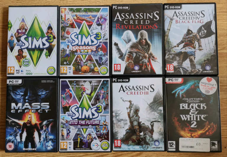 Pc games. Dvd rom. 8 in total. All very good condition. 