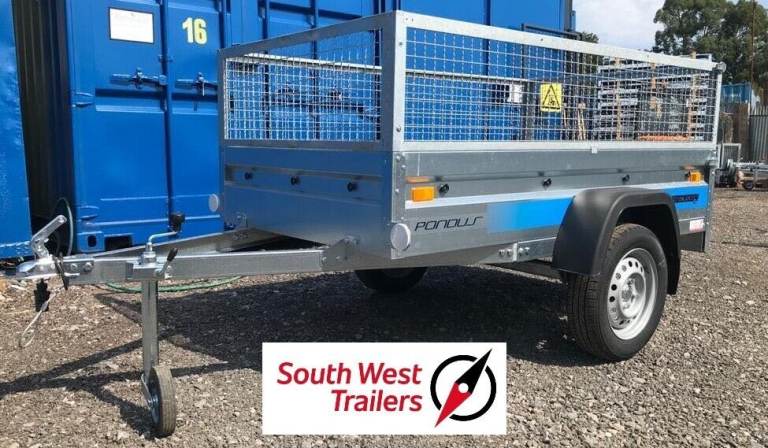 BRAND NEW SINGLE AXLE TRAILER 6'8 x 3'8 WITH MESH SIDES