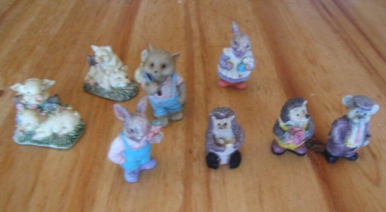 GW/EL Badger Rabbit Bear Ornaments with Pigs etc Job Lot