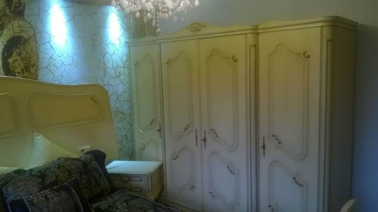 Vintage 4  door Shabby Chic French carved Louis style armoire,wardrobe and bedroom set