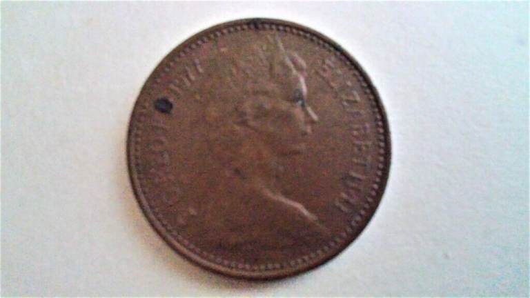 1977 NEW HALF-PENNY COPPER COIN