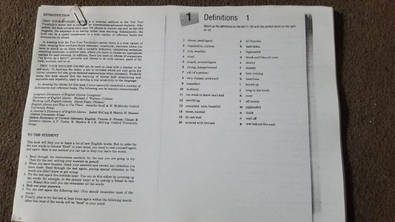 TEST YOUR ENGLISH IDIOMS BOOK