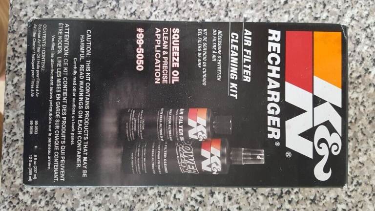 unopened cleaning recharge kit  k&n filter service kit