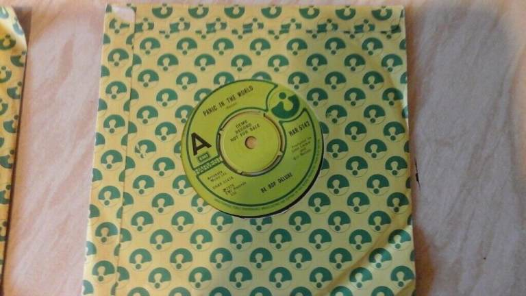 BE BOP DELUXE - Electrical Language and Panic In The World Vinyl 45 Demo Singles.