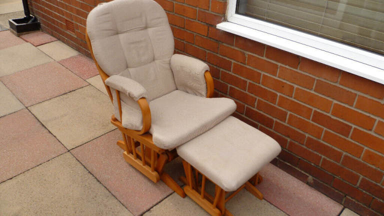 Pensioner Or Parent And Baby Rocking Chair With Rocking Foot Stool | Good Condition