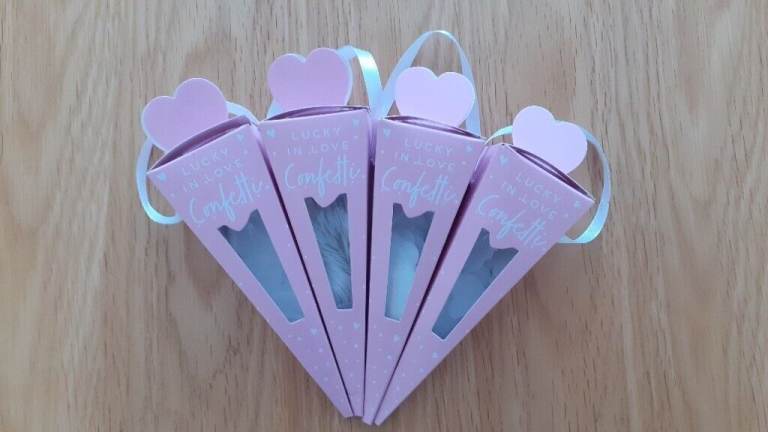 4 x unopened boxes of heart confetti