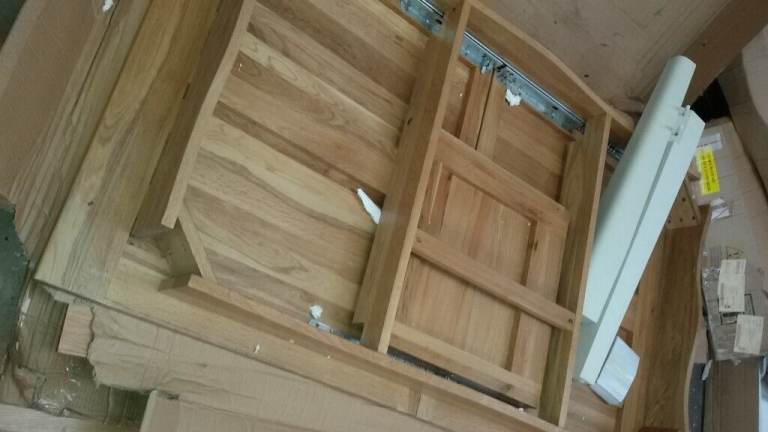 dining table solid oak extending