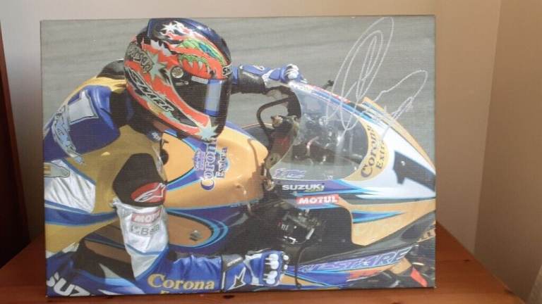 TROY CORSER MOTORBIKE CANVAS PRINT