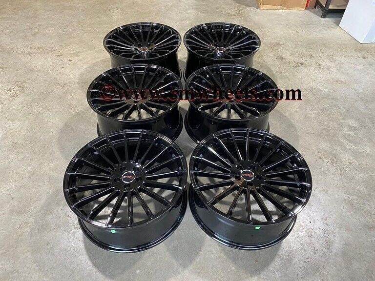 22″ Inch Strom STR4 Wheels Range rover sport 5x120 Jeep 4x4 SUV Gloss Black 72.6 