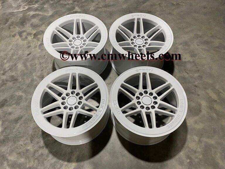 18" Inch Strom DS-25 Drift Alloy Wheels 5x114.3 Fits Nissan silvia skyline S14 S15 RX7 MX5 R32 R33