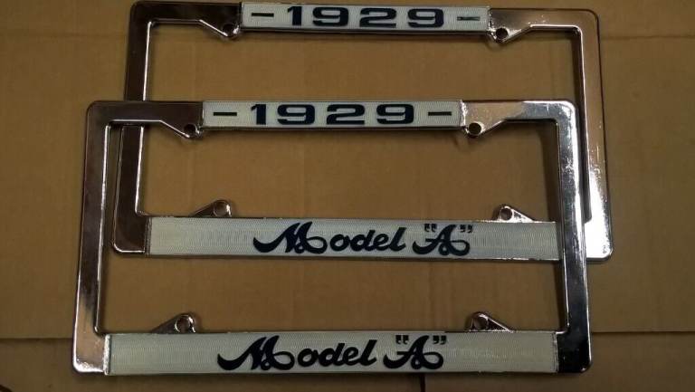 1929 Model A License plate holders.    