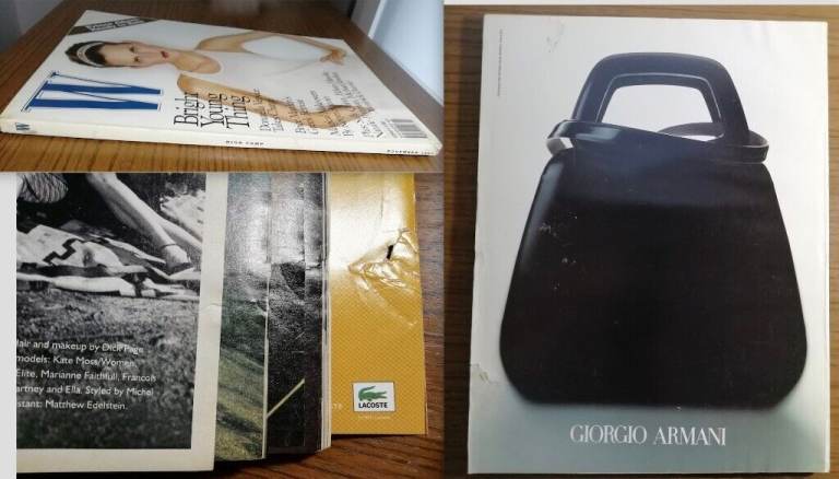 13x Vintage 90's W Fashion Magazines: circa 1995, 1996, 1997, 1998, 1999