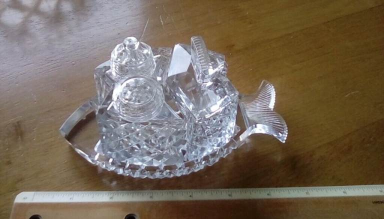 Large collection of crystal glassware