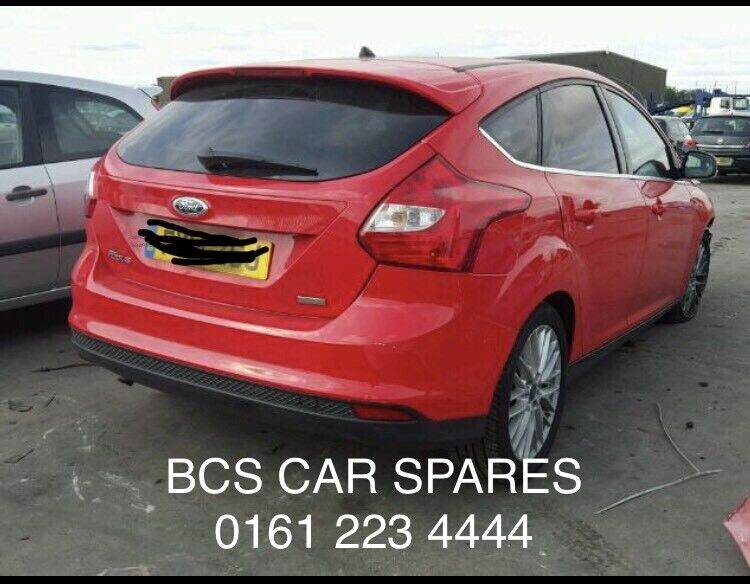 Ford. Focus. Tailgate red.  2014. 2015.  Breaking spares parts 