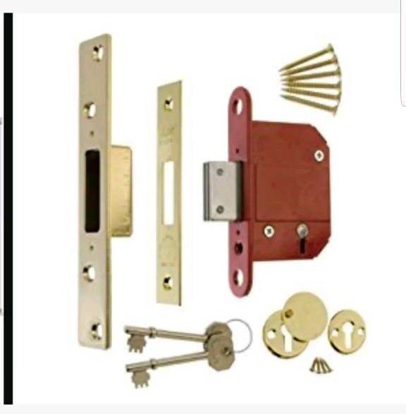 ERA 5 LEVER BS FORTRESS DEAD LOCK 2-1/2" (67MM) BRASS EFFECT 261-31