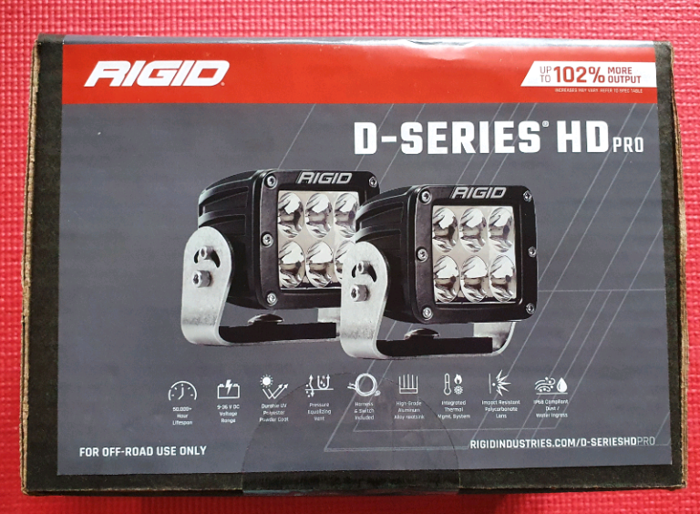 Rigid Industries D-Series Pro HD Driving/2 LED Lights 