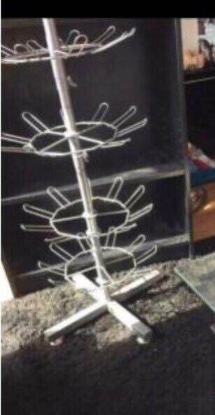 image for Twirling space saving shoe rack. Silver. Holds loads of pairs 