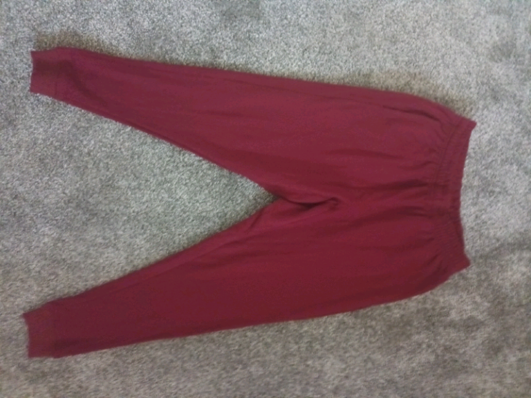 TRACKSUIT TROUSERS SIZE L MAROON 