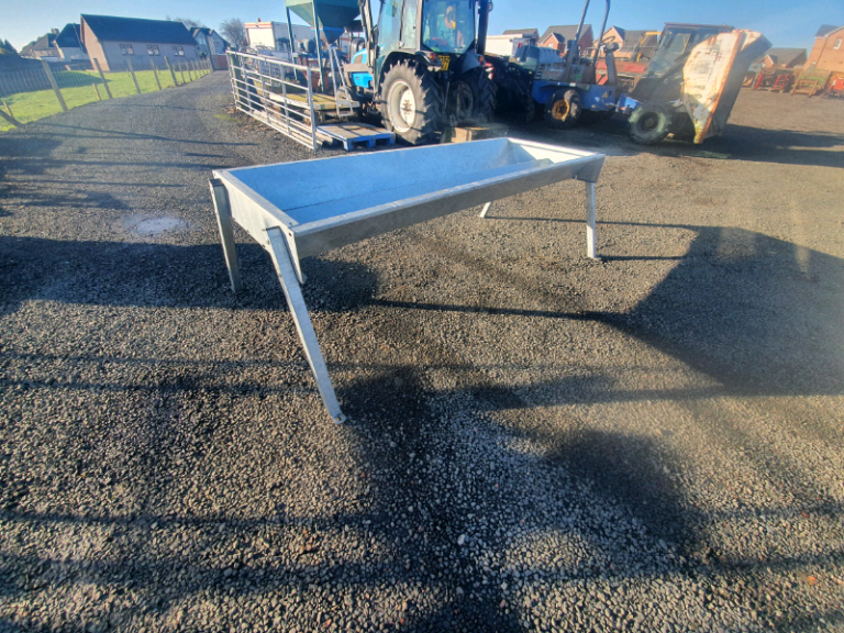 New iae 8ft galvanised double cattle feeding trough farm tractor 