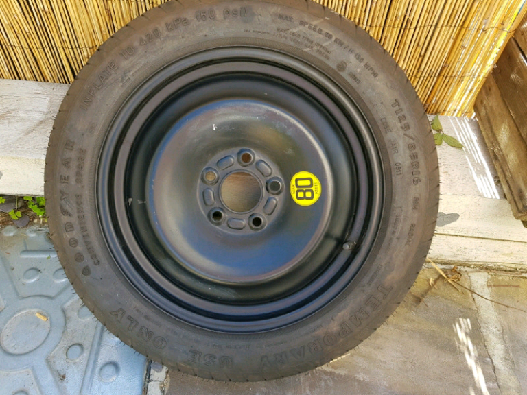 Spare wheel with new Goodyear tyre