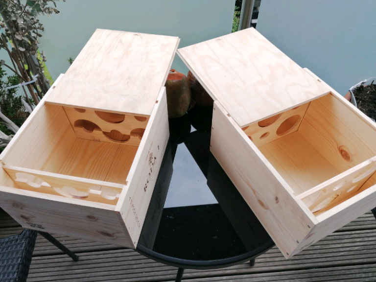 Wooden French Italian wine Boxes 