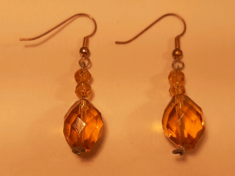 Vintage Costume Jewellery Pendant Earrings 