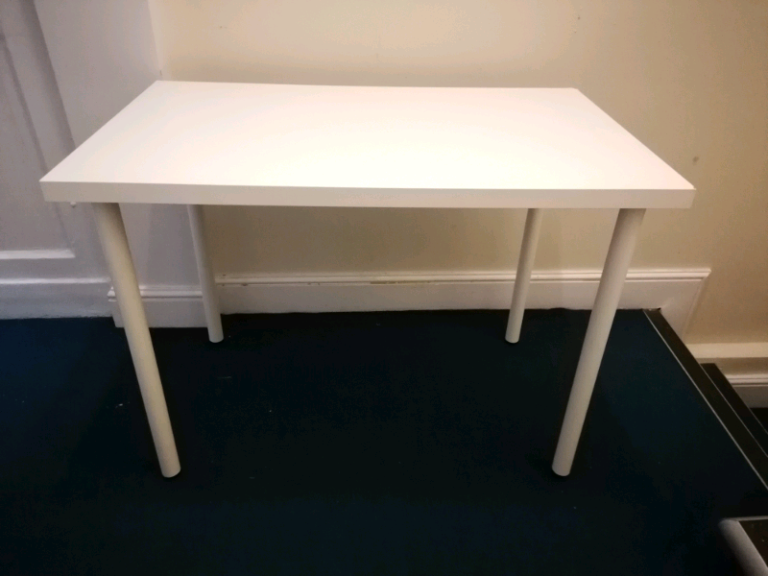 IKEA lightweight WHITE TABLE Top & Legs Ideal for Home, Office & Work