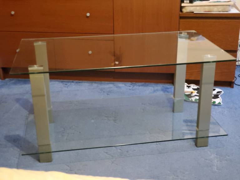 Glass TV stand 