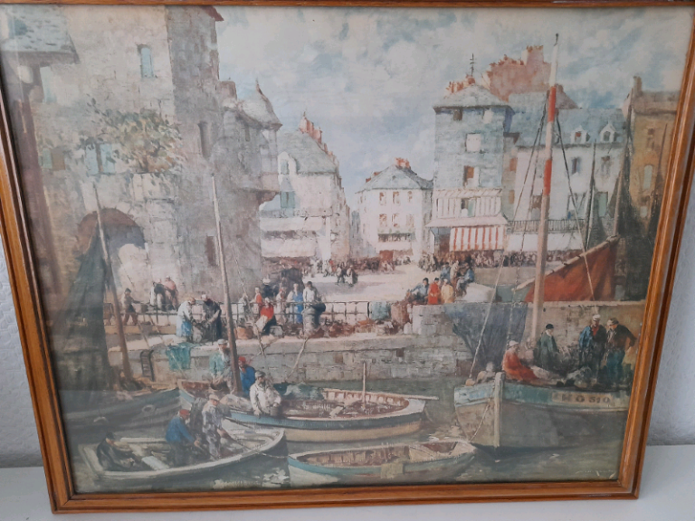 Old framed print- framed by Frost & Reed 26.4.1951