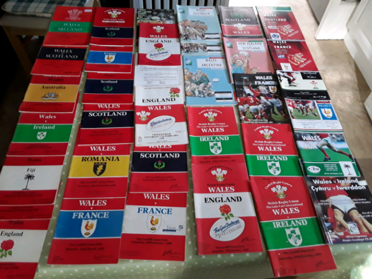 WALES RFC INTERNATIONAL  PROGRAMMES x 34
