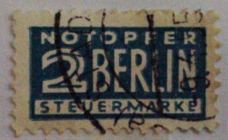 GERMANY : 1951 BERLIN 2 (KREUZBERG) RARE POSTAGE PAID LABEL