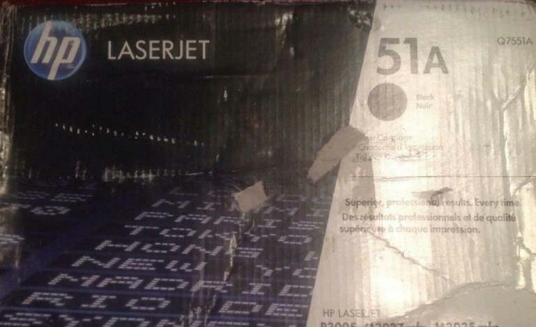 L👀k Genuine HP Laserjet 51A Black Print Cartridge Q7551A Sale£10