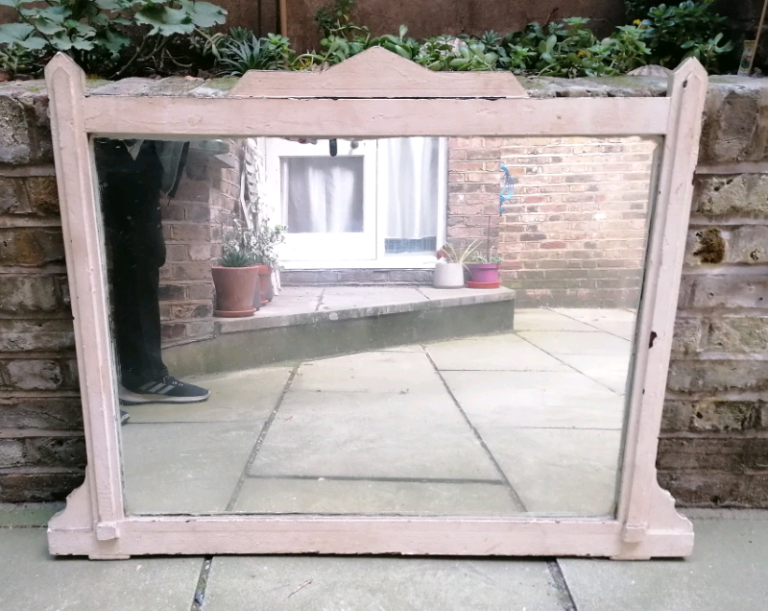 OLD WORLD FURNITURE ANTIQUE SOLID WOOD Rustic Table MIRROR - FILM PROP