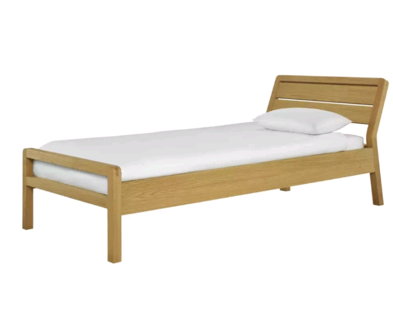 Original Habitat Radius Solid Oak Single Bed Frame - 2 Available 