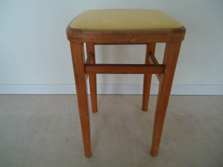 Lovely vintage mid century wooden stools