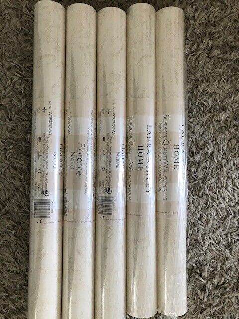 image for 5 ROLLS FLORENCE -NATURAL - LAURA ASHLEY WALLPAPER