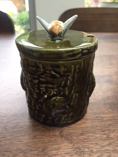 Vintage 1960s dark green ceramic Beehive honey pot  collect Chichester