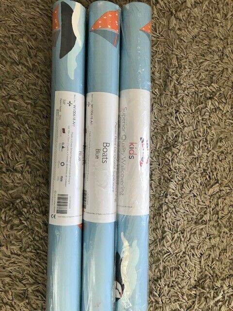 image for LAURA ASHLEY WALLPAPER X 3 ROLLS - BOATS - KIDS RANGE