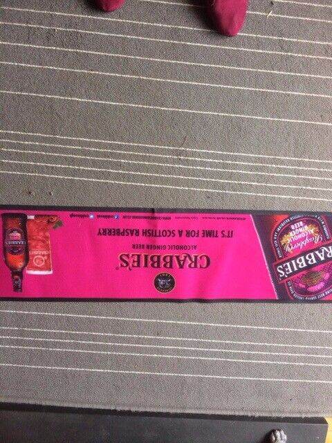 New Crabbies Ginger Beer Scottish Raspberry Bar Runner