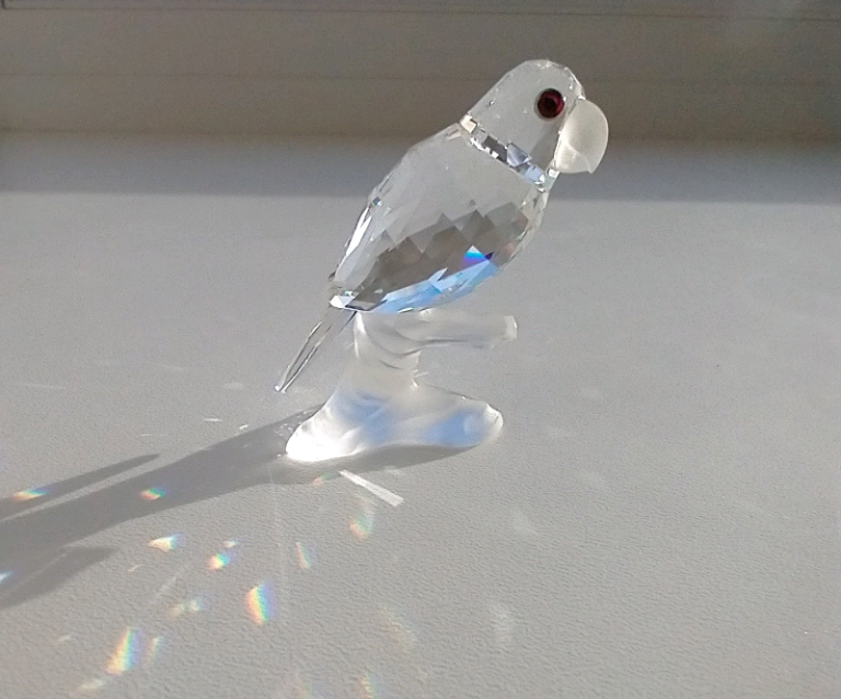 Swarovski crystal Parrot on a Branch 