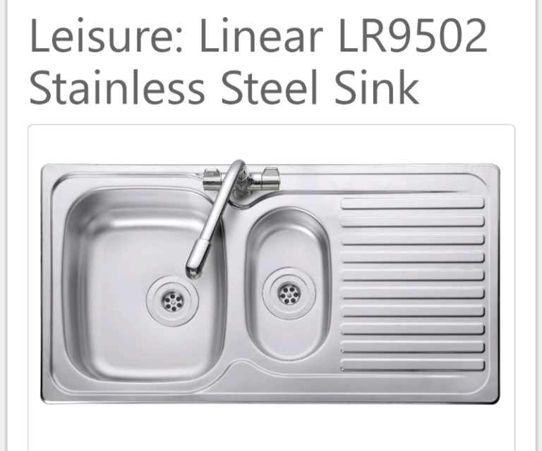 image for Brand new complete 1 and half bowl sink including waste pack. Reduced to clear.