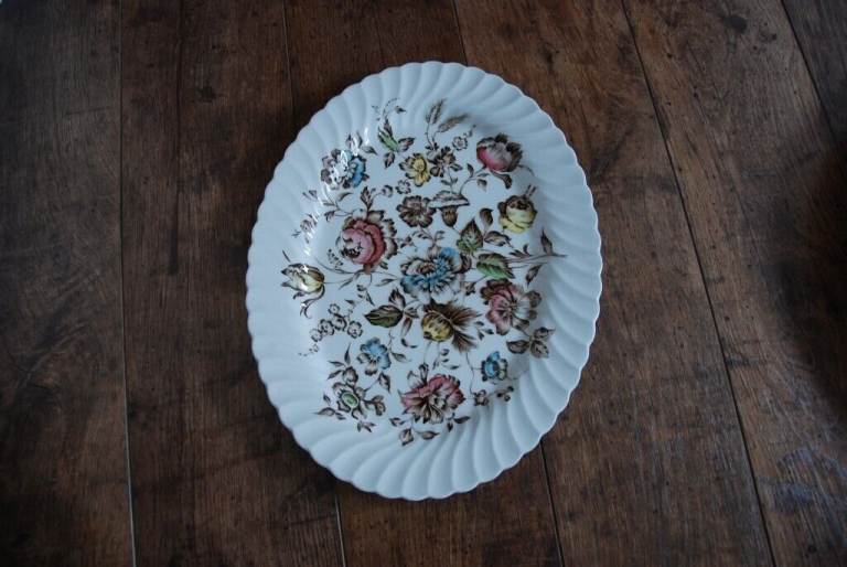 Staffordshire Bouquet Pattern  - Oval Platter Plate