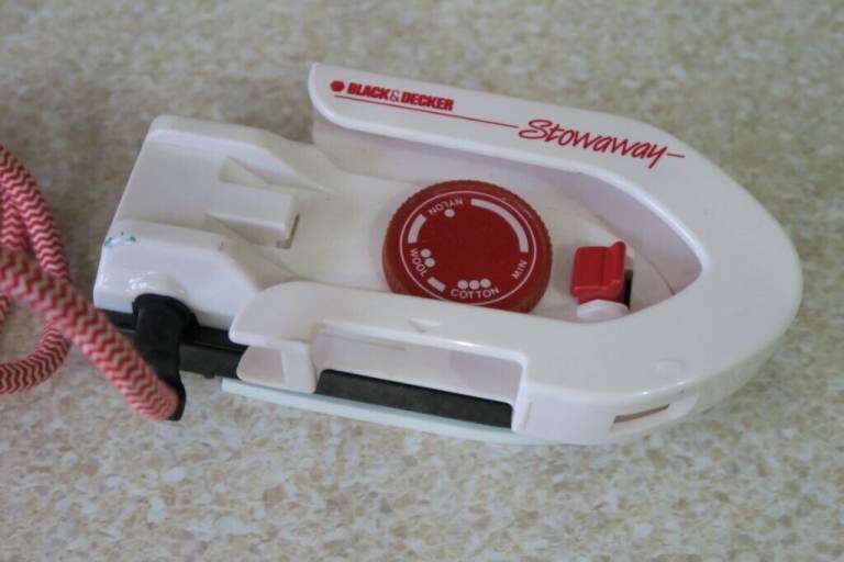 Stowaway Travel Iron, Hair Dryer, Sewing Kit Set Dual Volt