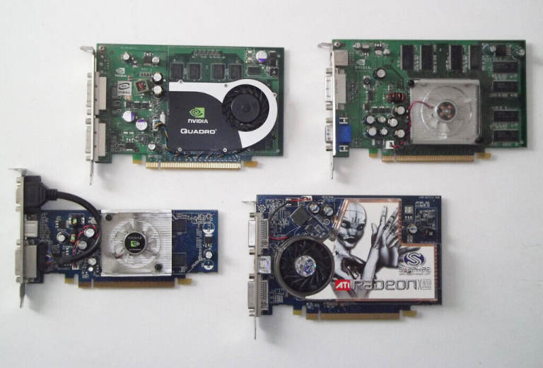 PCIe Graphics Cards (shown working) FOR £10 (Nvidia, Radeon, Geforce, Quadro, VGA, DVI, PC