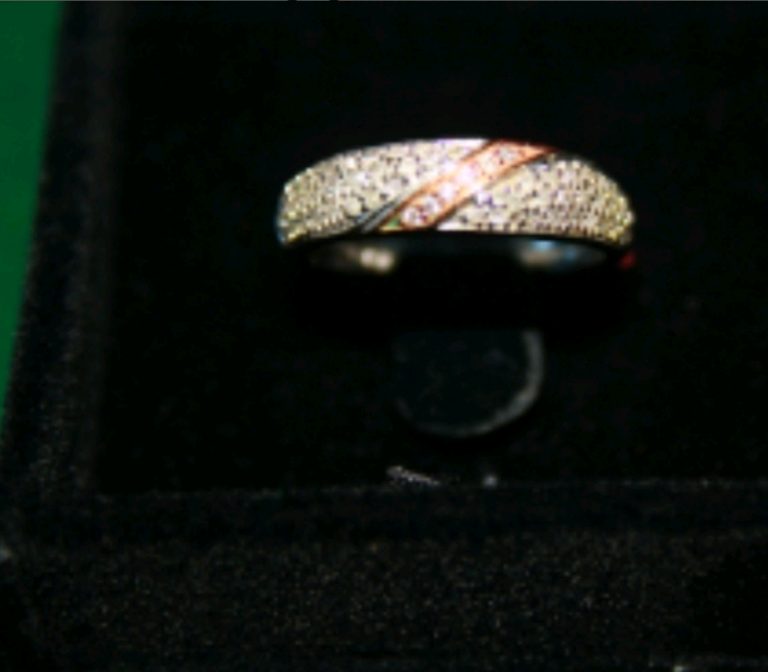 9ct 0.26ct Diamond Ring, White & Rose Gold