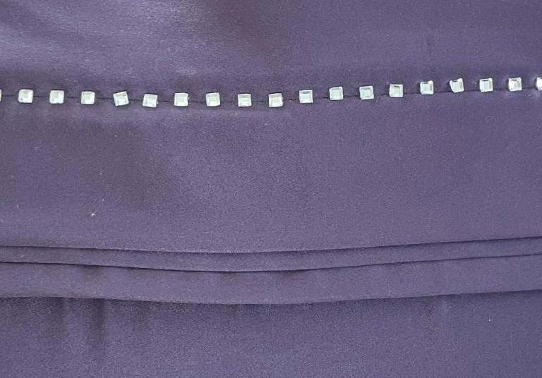 2x Kylie Purple and diamanté cushions