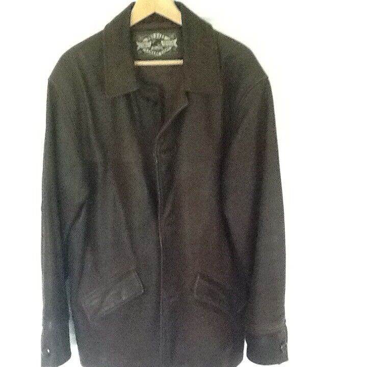 Gents brown padded leather jacket