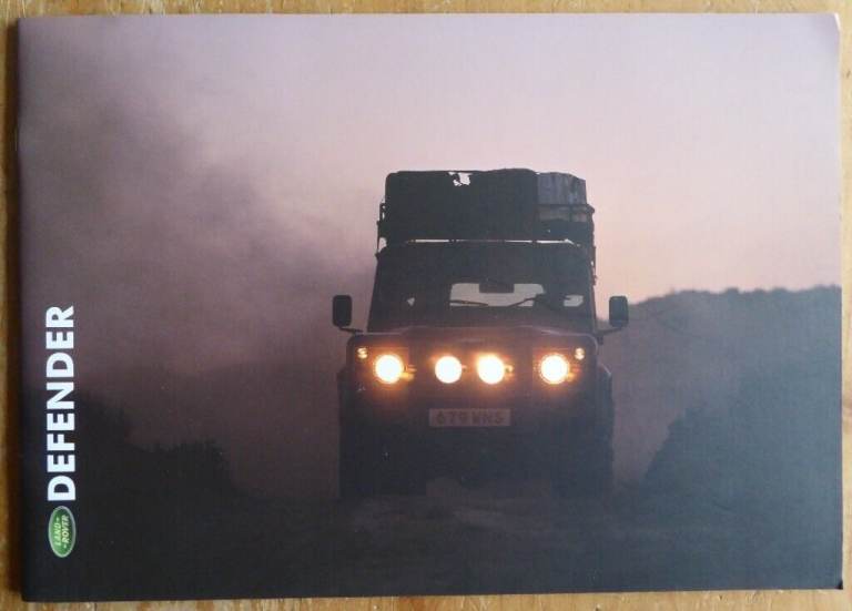 2001 Land Rover Defender Original Factory UK Sales Brochure + Specifications.