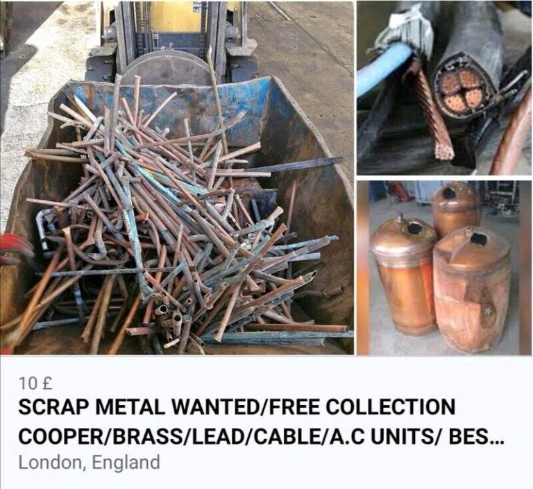 WANTED SCRAP METAL 24/7 ALL LONDON FREE COLLECTION /RUBBISH CLEARANCE